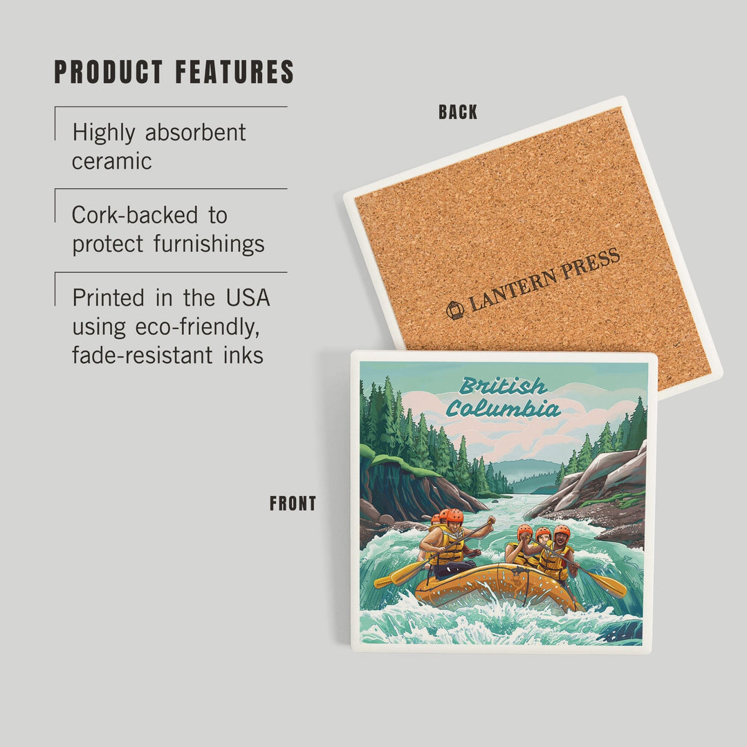 British Columbia, Seek Adventure, River Rafting, Evergreens, Coasters Coasters Lantern Press 