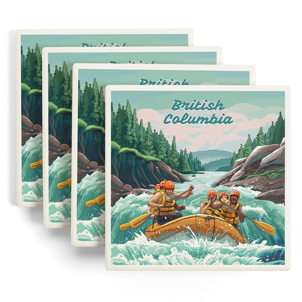 British Columbia, Seek Adventure, River Rafting, Evergreens, Coasters Coasters Lantern Press 