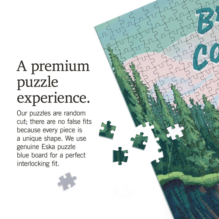 British Columbia, Seek Adventure, River Rafting, Evergreens, Jigsaw Puzzle Puzzle Lantern Press 