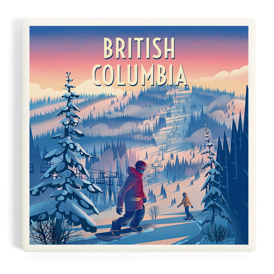 British Columbia, Shred the Gnar, Snowboarding, Coasters Coasters Lantern Press 