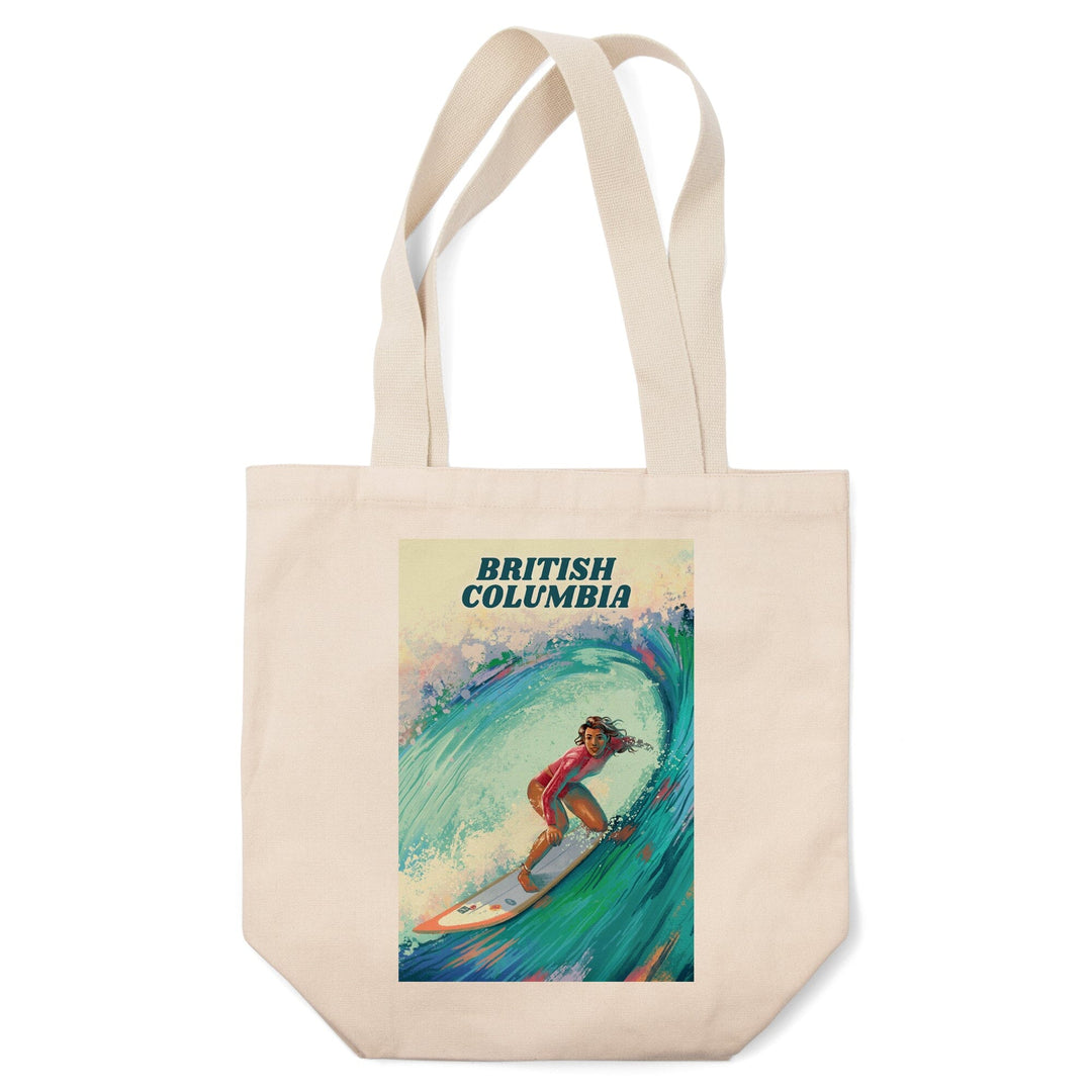 British Columbia, Vitamin Sea, Coastal Series, Surfer Girl, Tote Bag Totes Lantern Press 