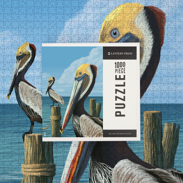 Brown Pelican, Jigsaw Puzzle Puzzle Lantern Press 