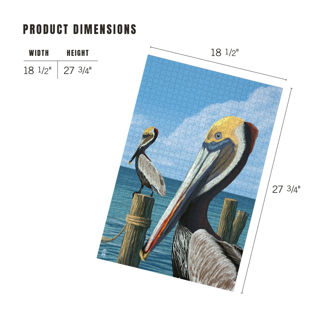 Brown Pelican, Jigsaw Puzzle Puzzle Lantern Press 