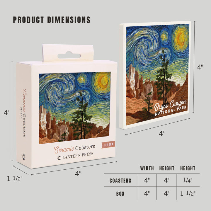 Bryce Canyon National Park, Starry Night National Park Series, Coasters Coasters Lantern Press 