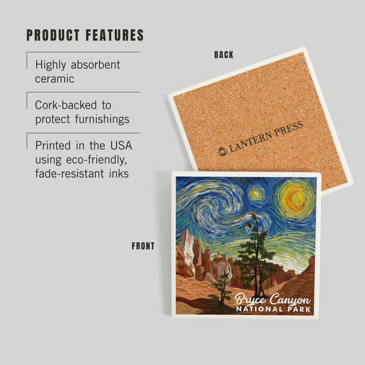 Bryce Canyon National Park, Starry Night National Park Series, Coasters Coasters Lantern Press 