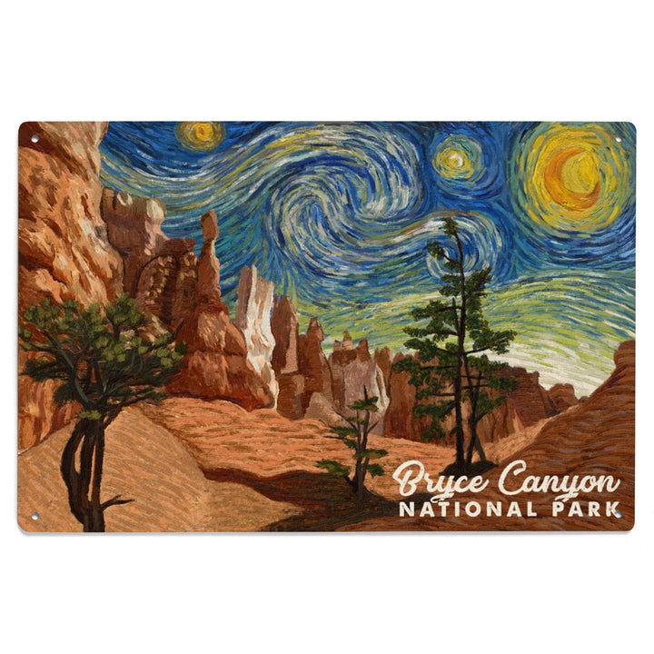 Bryce Canyon National Park, Starry Night National Park Series, Lantern Press Artwork, Wood Signs and Postcards Wood Lantern Press 
