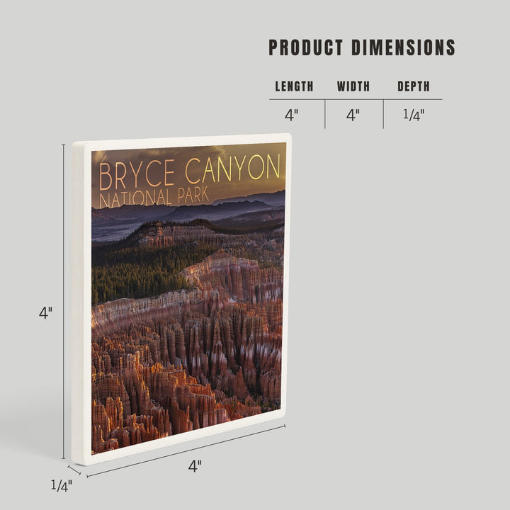 Bryce Canyon National Park, Utah, Canyon Sunset, Coasters Coasters Lantern Press 