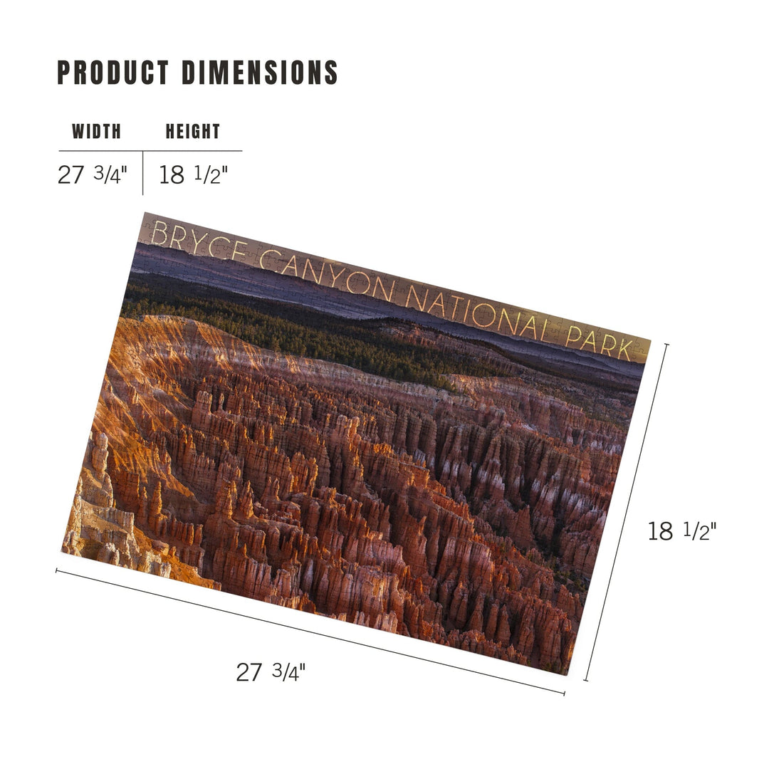 Bryce Canyon National Park, Utah, Canyon Sunset, Jigsaw Puzzle Puzzle Lantern Press 