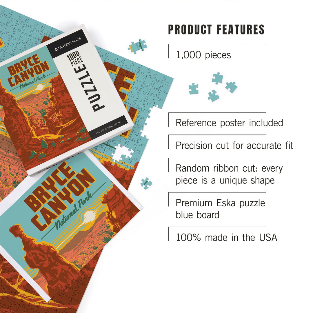 Bryce Canyon National Park, Utah, Explorer Series, Bryce Canyon, Jigsaw Puzzle Puzzle Lantern Press 