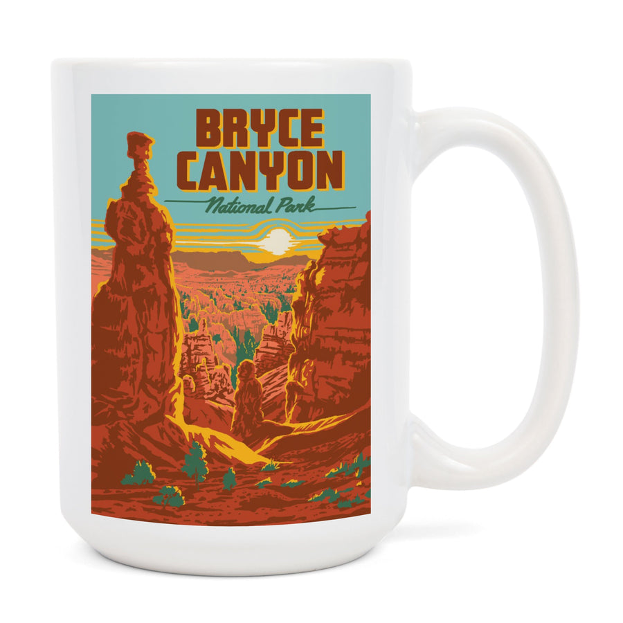 Bryce Canyon National Park, Utah, Explorer Series, Bryce Canyon, Lantern Press Artwork, Ceramic Mug Mugs Lantern Press 