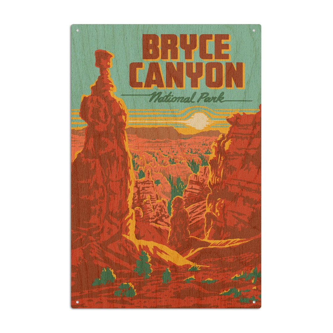 Bryce Canyon National Park, Utah, Explorer Series, Bryce Canyon, Lantern Press Artwork, Wood Signs and Postcards Wood Lantern Press 10 x 15 Wood Sign 