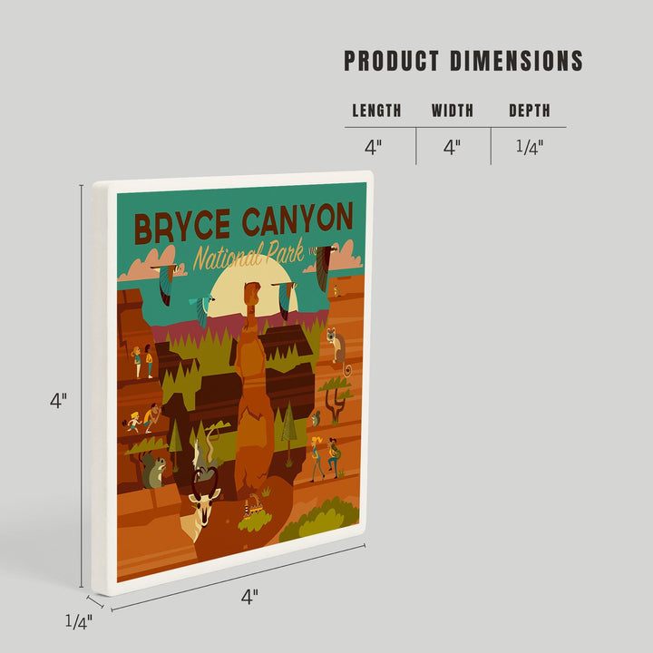 Bryce Canyon National Park, Utah, Geometric National Park Series, Coasters Coasters Lantern Press 