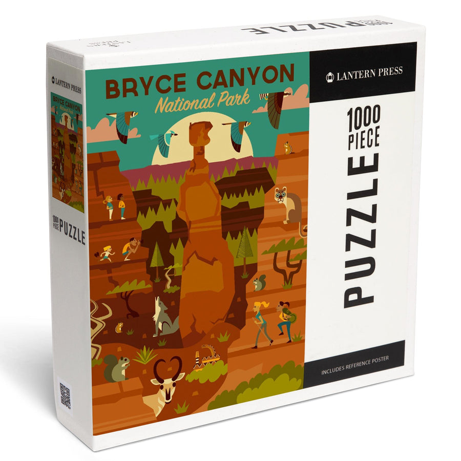Bryce Canyon National Park, Utah, Geometric National Park Series, Jigsaw Puzzle Puzzle Lantern Press 