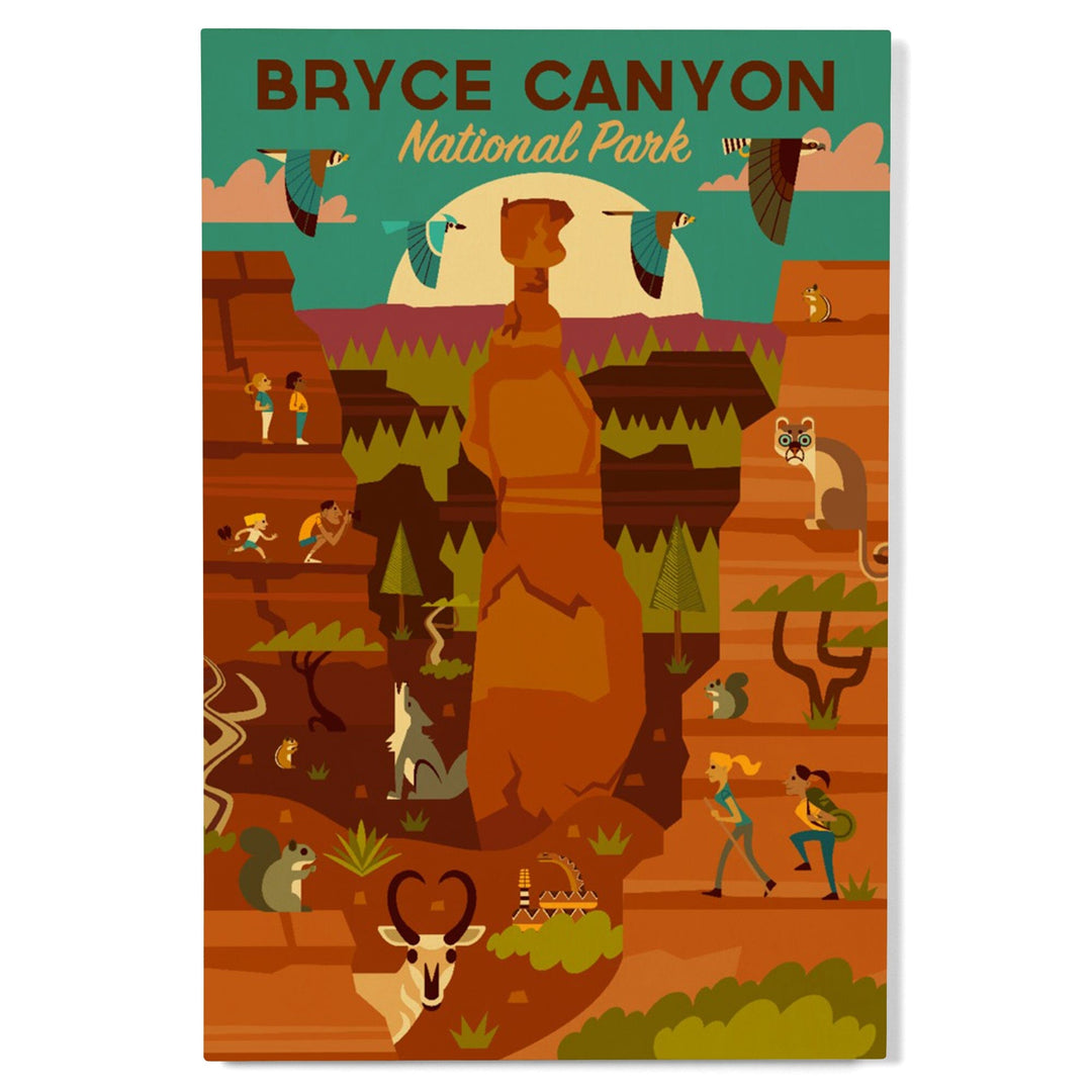 Bryce Canyon National Park, Utah, Geometric National Park Series, Lantern Press Artwork, Wood Signs and Postcards Wood Lantern Press 