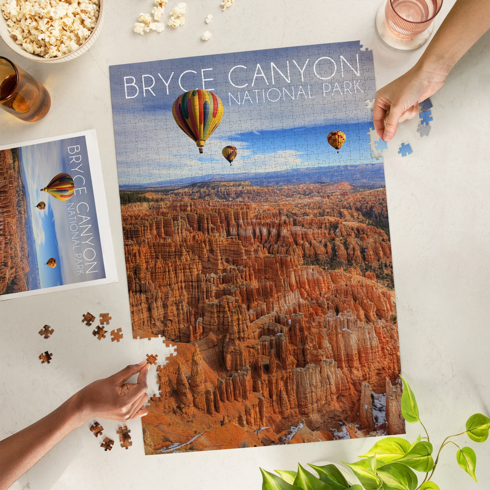 Bryce Canyon National Park, Utah, Hot Air Balloons, Jigsaw Puzzle Puzzle Lantern Press 