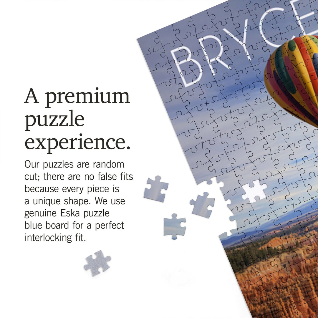 Bryce Canyon National Park, Utah, Hot Air Balloons, Jigsaw Puzzle Puzzle Lantern Press 