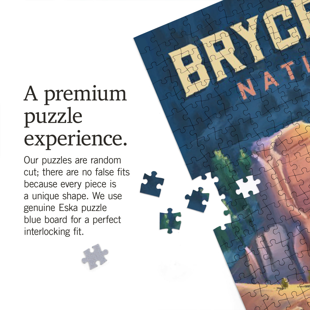 Bryce Canyon National Park, Utah, Oil Painting, Jigsaw Puzzle Puzzle Lantern Press 