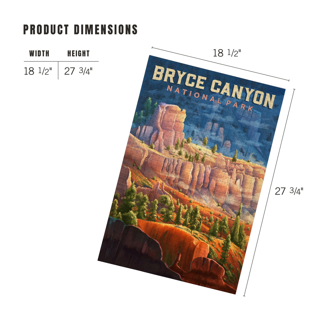 Bryce Canyon National Park, Utah, Oil Painting, Jigsaw Puzzle Puzzle Lantern Press 