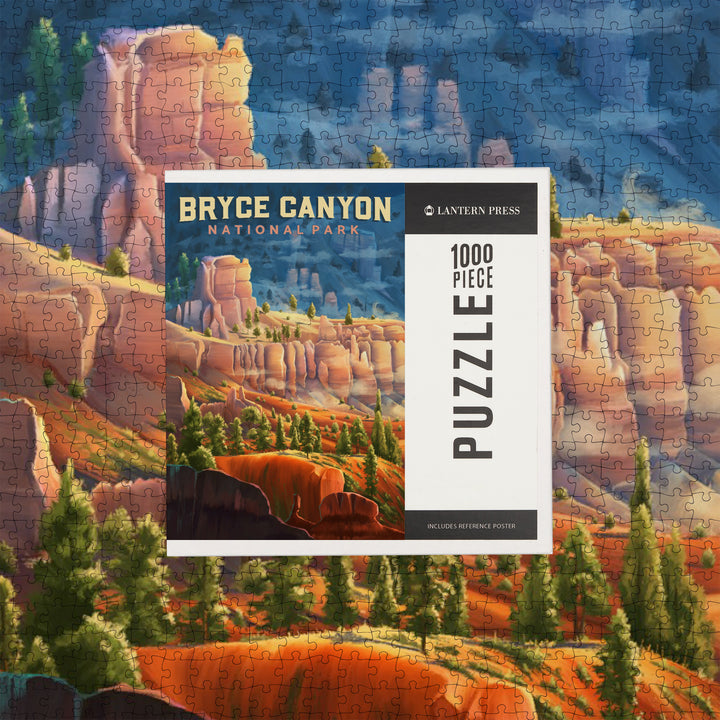 Bryce Canyon National Park, Utah, Oil Painting, Jigsaw Puzzle Puzzle Lantern Press 