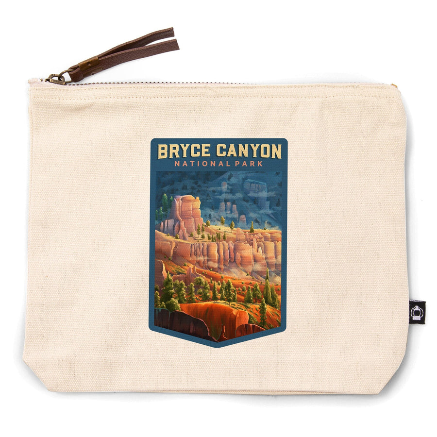 Bryce Canyon National Park, Utah, Oil Painting,, Organic Cotton Zipper Pouch, Go Bag Go Bag Lantern Press 