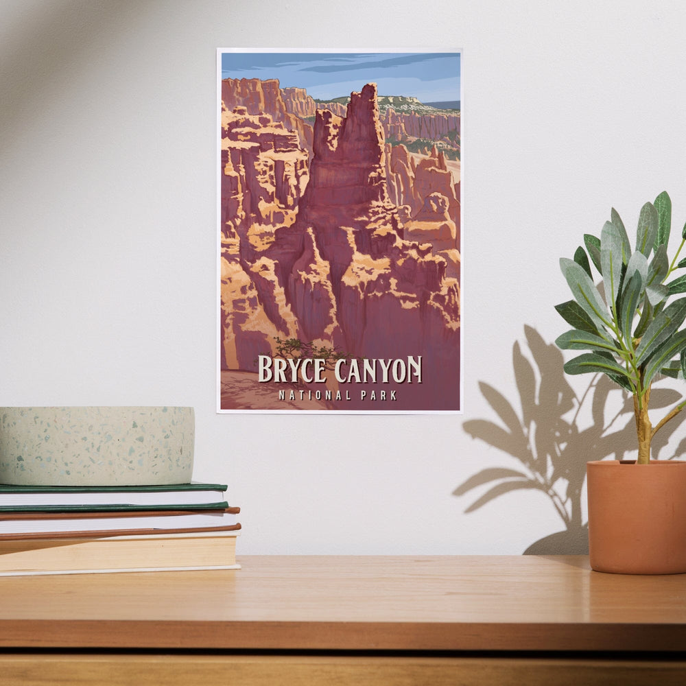 Bryce Canyon National Park, Utah, Painterly National Park Series, Art & Giclee Prints Art Lantern Press 