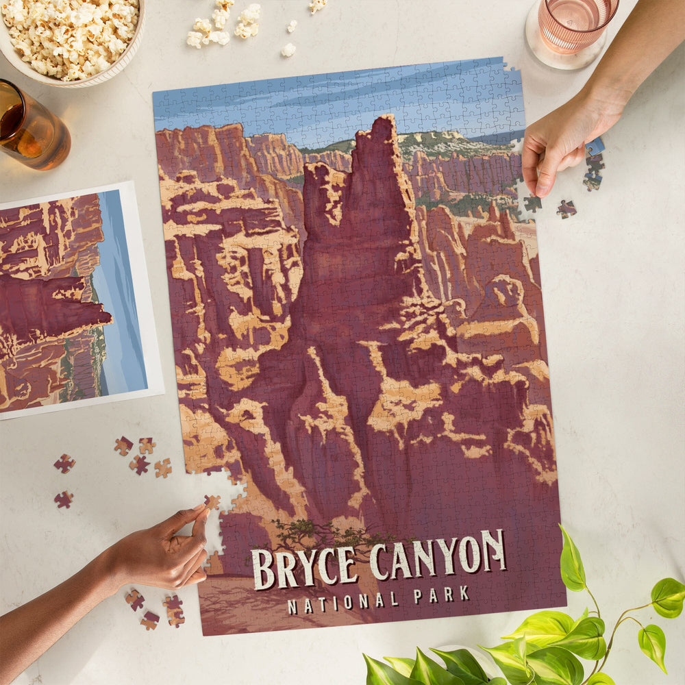 Bryce Canyon National Park, Utah, Painterly National Park Series, Jigsaw Puzzle Puzzle Lantern Press 