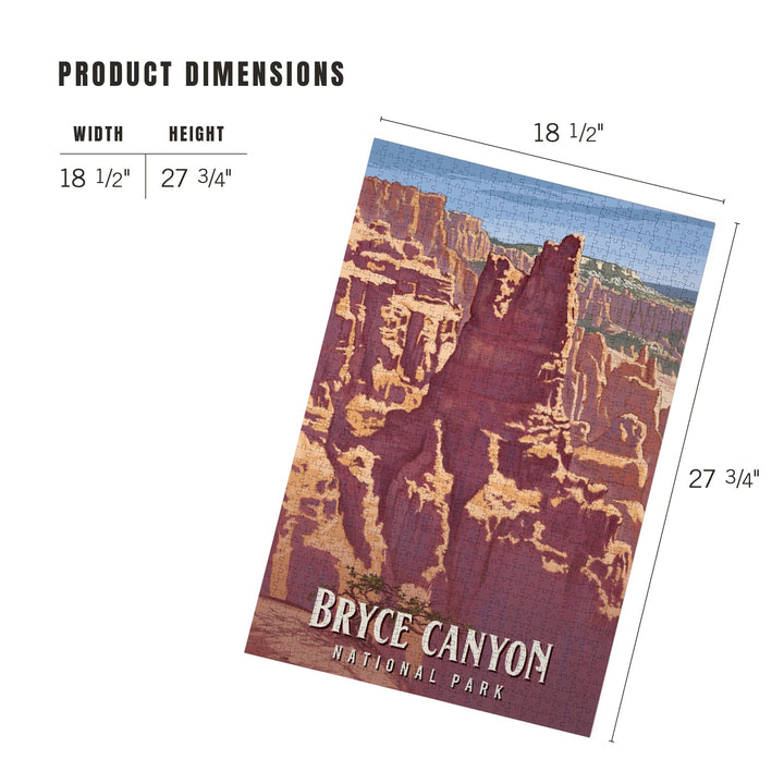 Bryce Canyon National Park, Utah, Painterly National Park Series, Jigsaw Puzzle Puzzle Lantern Press 