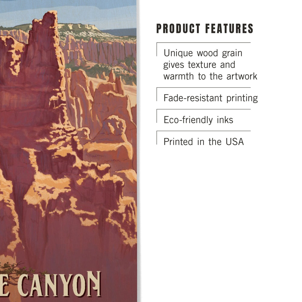 Bryce Canyon National Park, Utah, Painterly National Park Series, Wood Signs and Postcards - Lantern Press