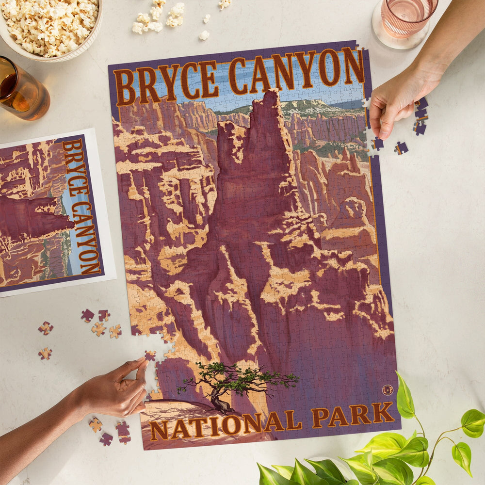 Bryce Canyon National Park, Utah, Scene #1, Painterly Series, Jigsaw Puzzle Puzzle Lantern Press 