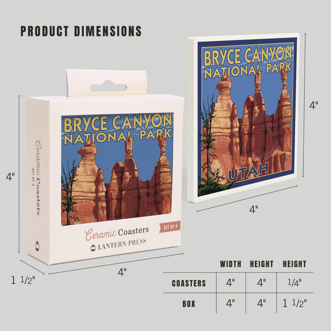 Bryce Canyon National Park, Utah, Summer #2, Coasters Coasters Lantern Press 