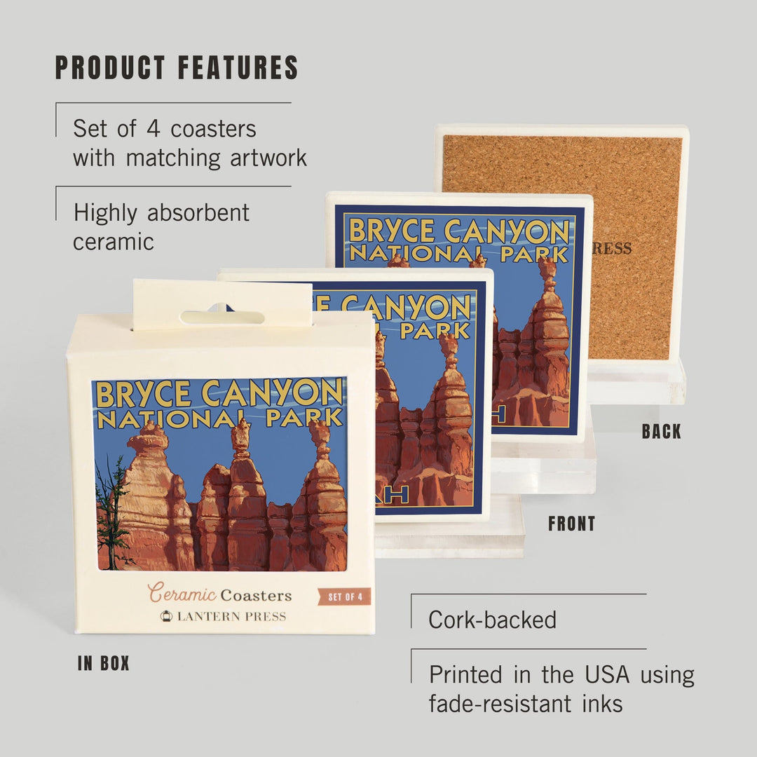 Bryce Canyon National Park, Utah, Summer #2, Coasters Coasters Lantern Press 
