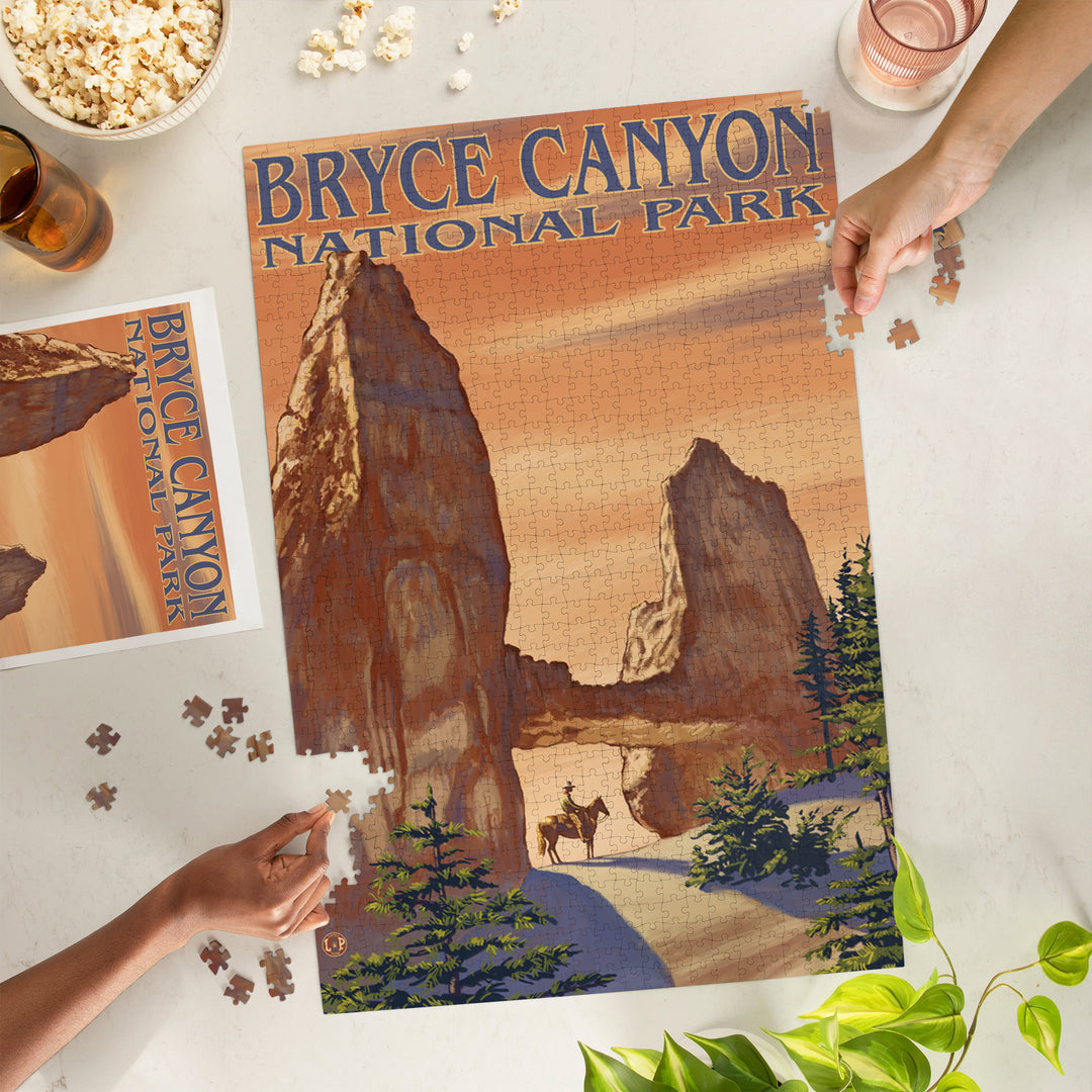 Bryce Canyon National Park, Utah, Tower Bridge, Painterly Series, Jigsaw Puzzle Puzzle Lantern Press 