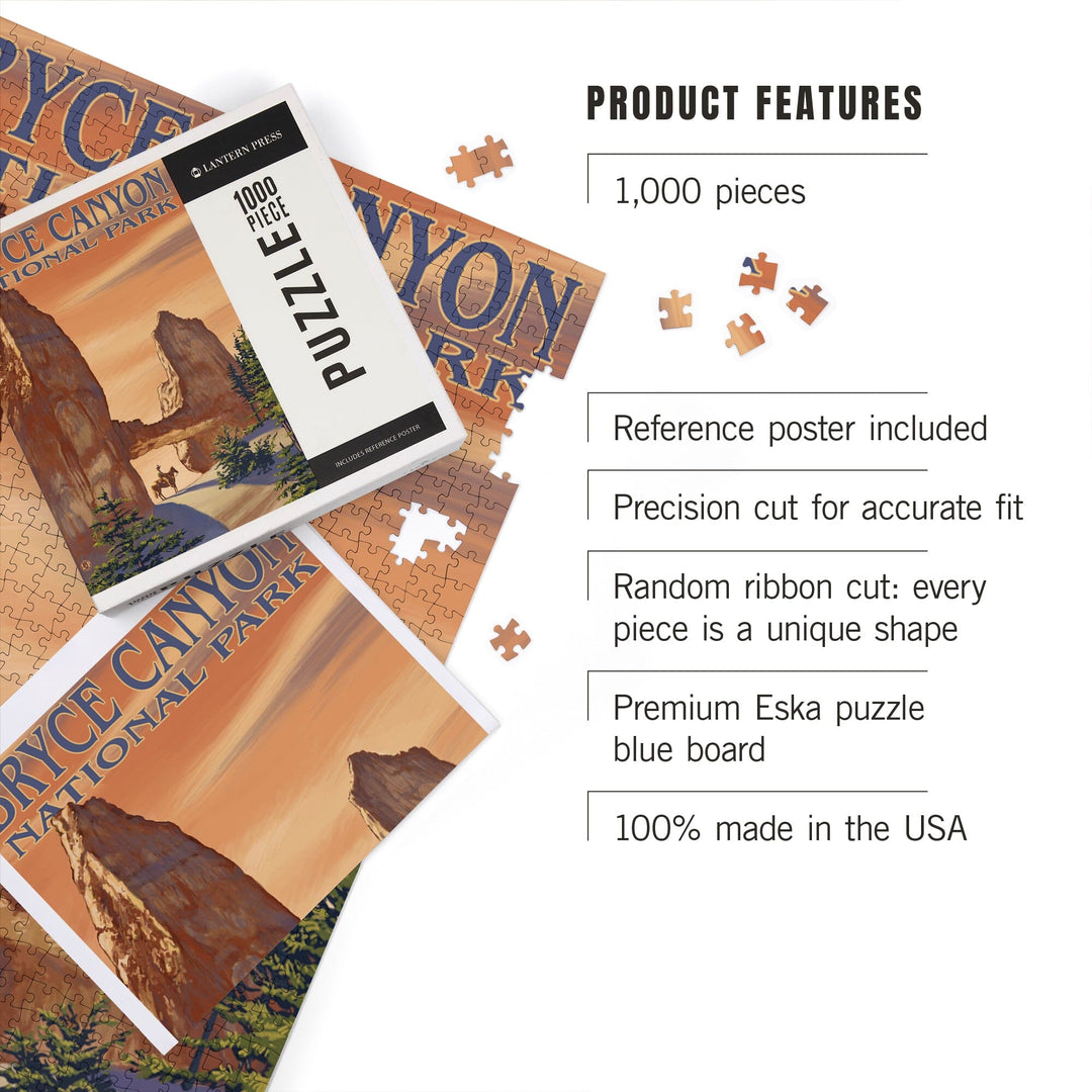 Bryce Canyon National Park, Utah, Tower Bridge, Painterly Series, Jigsaw Puzzle Puzzle Lantern Press 