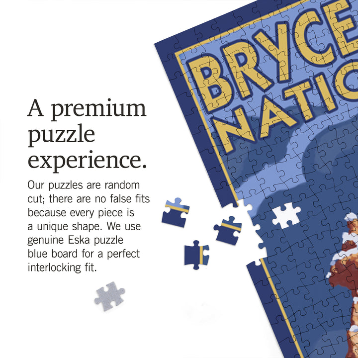 Bryce Canyon National Park, Utah, Winter Scene #2, Painterly Series, Jigsaw Puzzle Puzzle Lantern Press 