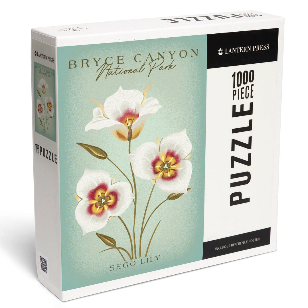 Bryce Canyon National Park, Vintage Flora Series, Sego Lily, Jigsaw Puzzle Puzzle Lantern Press 