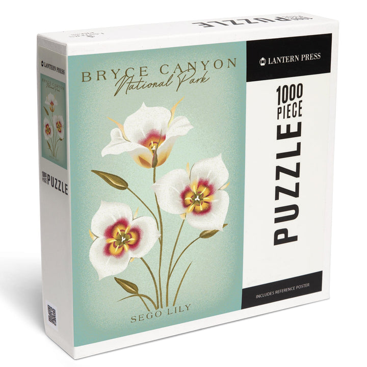 Bryce Canyon National Park, Vintage Flora Series, Sego Lily, Jigsaw Puzzle Puzzle Lantern Press 