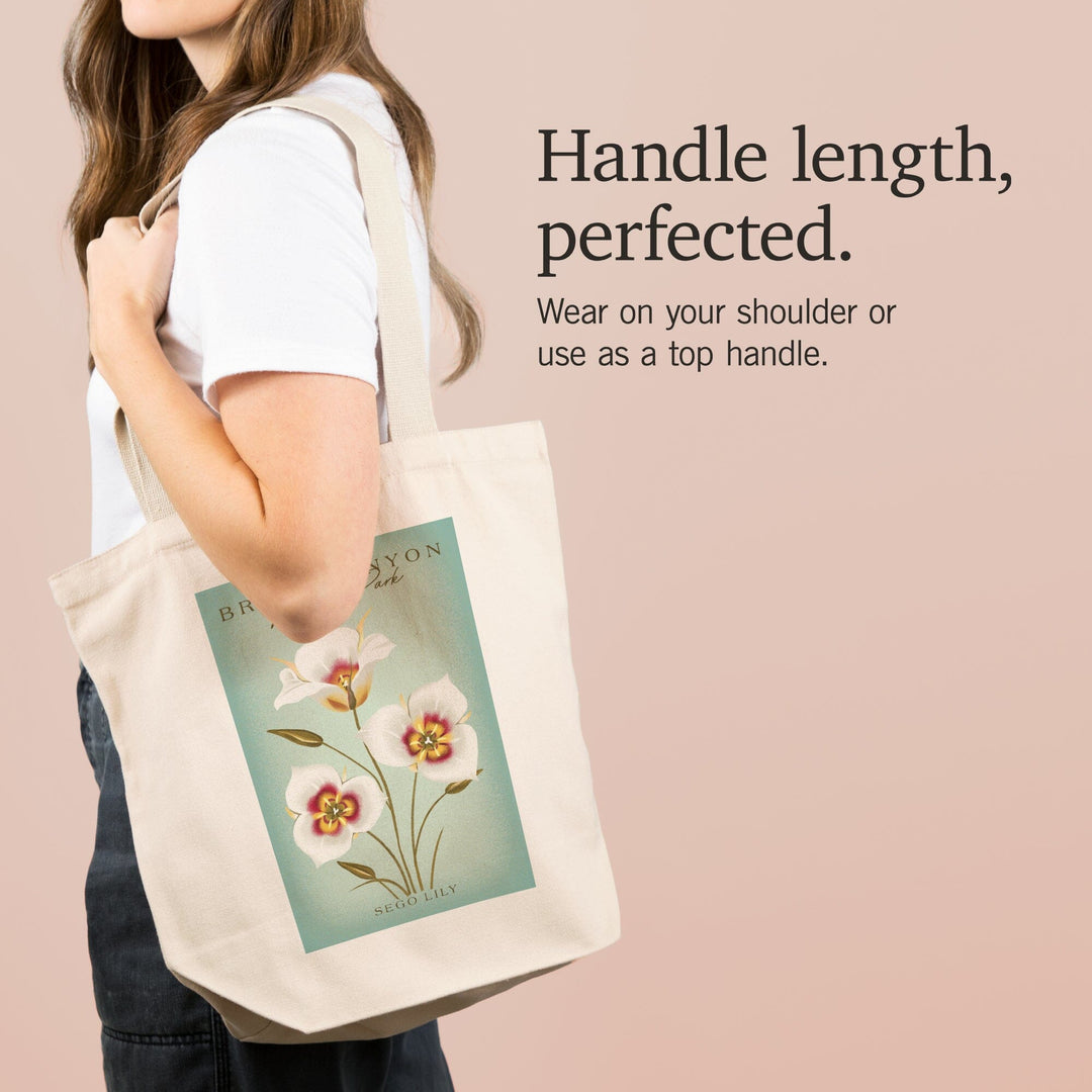 Bryce Canyon National Park, Vintage Flora Series, Sego Lily, Tote Bag Totes Lantern Press 