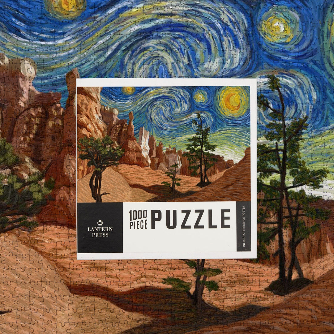 Bryce Canyon, Starry Night National Park Series, Jigsaw Puzzle Puzzle Lantern Press 