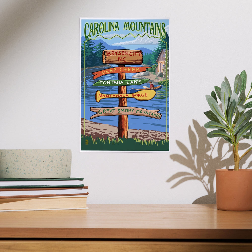 Bryson City, North Carolina, Sign Destinations, Art & Giclee Prints Art Lantern Press 