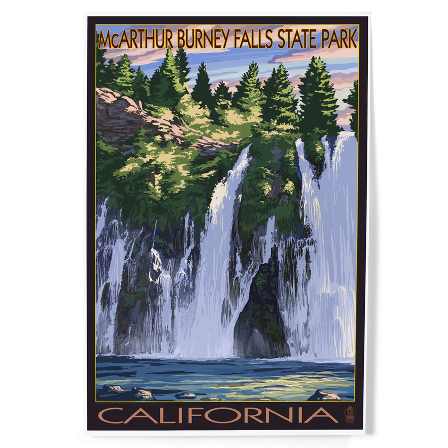 Burney Falls, California Scene, Art & Giclee Prints Art Lantern Press 