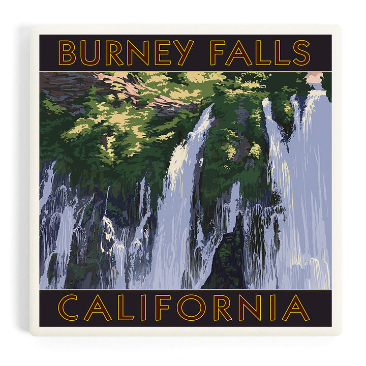 Burney Falls, California Scene, Coasters Coasters Lantern Press 