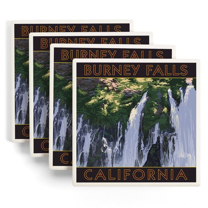 Burney Falls, California Scene, Coasters Coasters Lantern Press 