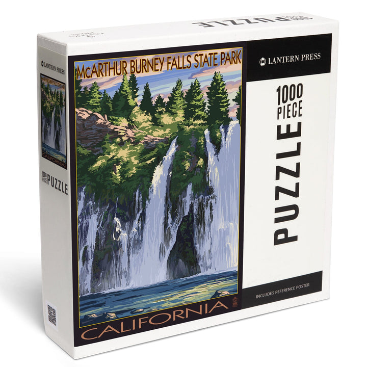 Burney Falls, California Scene, Jigsaw Puzzle Puzzle Lantern Press 