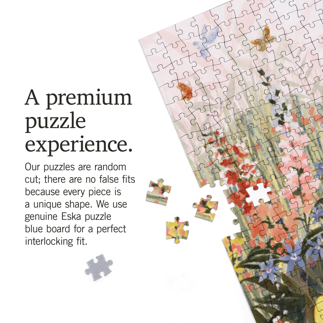 Butterfly Garden, Pastel, Jigsaw Puzzle Puzzle Lantern Press 