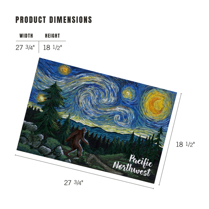 Pacific Northwest, Starry Night, Bigfoot, Jigsaw Puzzle