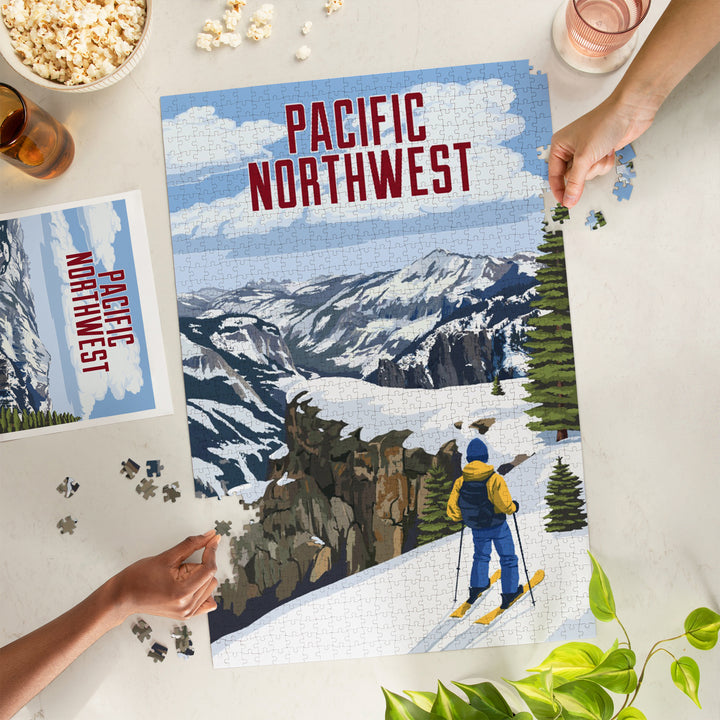 Pacific Northwest, Painterly, Enjoy The View, 1000 Piece Jigsaw Puzzle