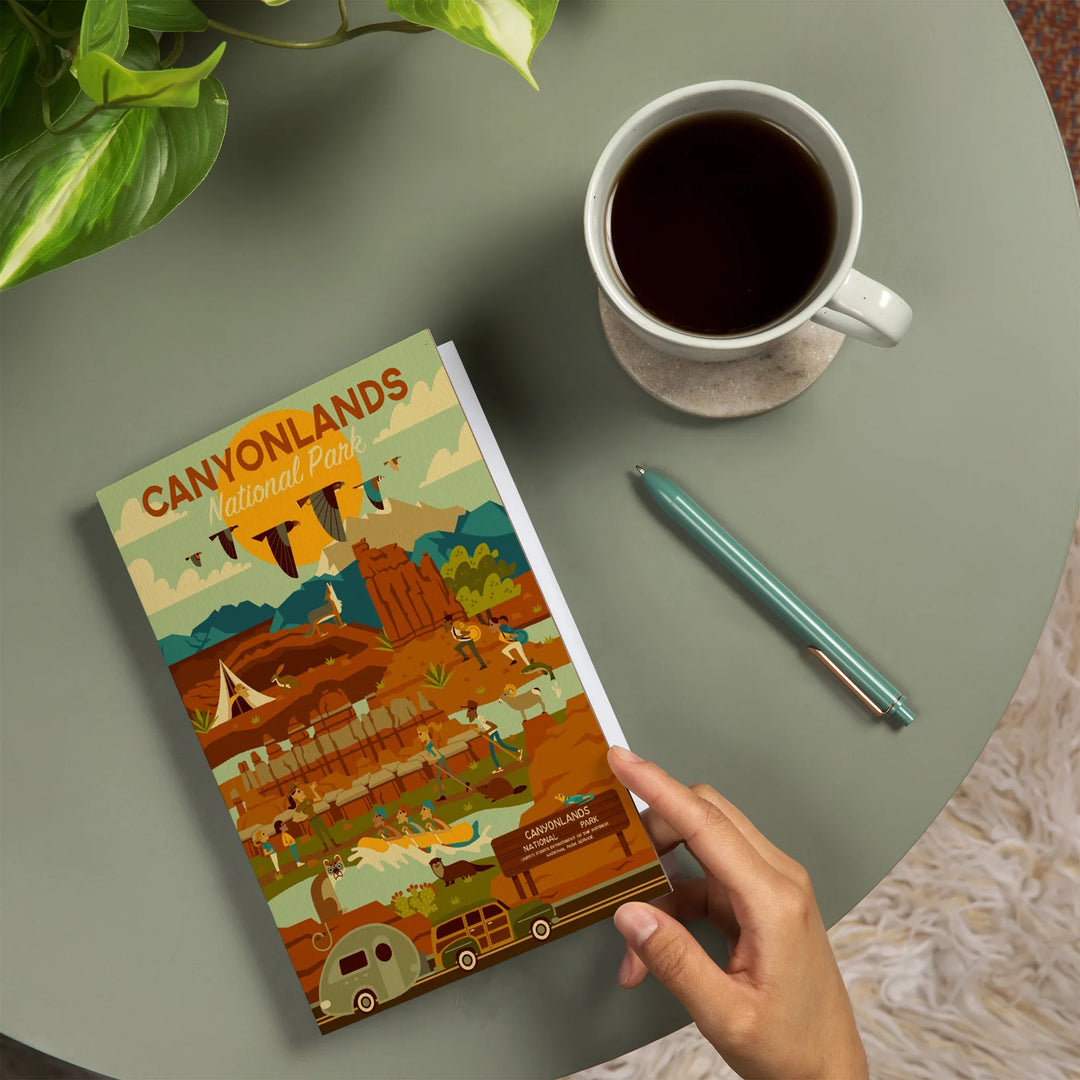Lined 6x9 Journal, Canyonlands National Park, Utah, Geometric National Park Series, Lay Flat, 193 Pages, FSC paper