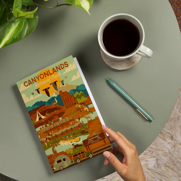 Lined 6x9 Journal, Canyonlands National Park, Utah, Geometric National Park Series, Lay Flat, 193 Pages, FSC paper