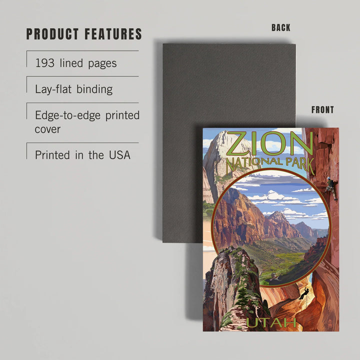Lined 6x9 Journal, Zion National Park, Utah, Montage Views, Lay Flat, 193 Pages, FSC paper
