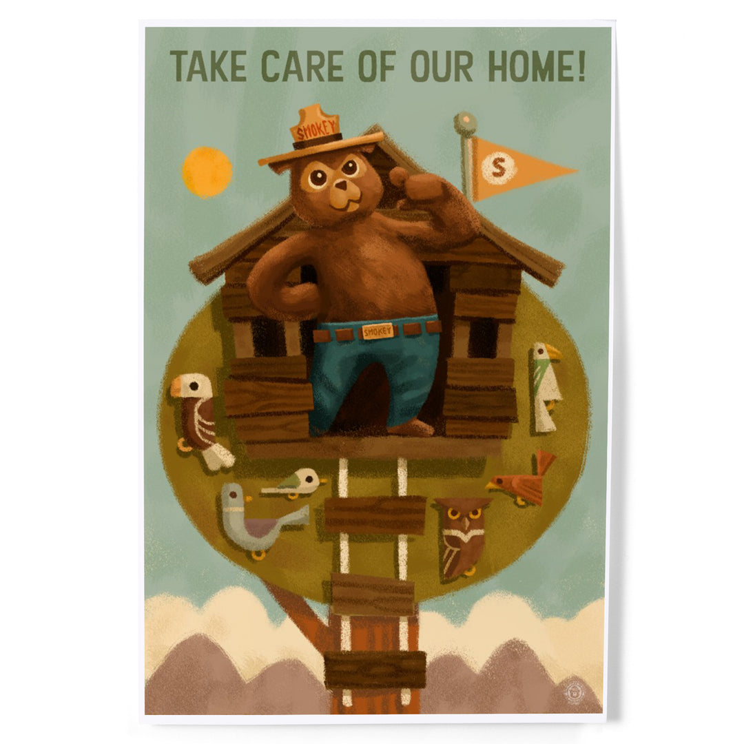 Smokey Bear, Treehouse, Officially Licensed, Art & Giclee Prints